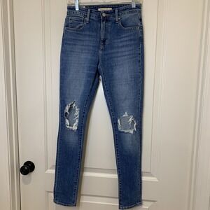 Levi 721 High Rise Jeans 26" Waist 30" Inseam 9.50" Rise Skinny